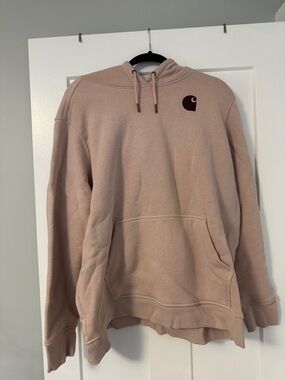 Carhartt Blush Pink Pullover Hoodie with Small Chest Logo